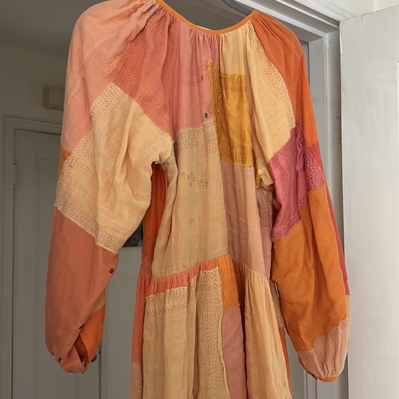 ALIX of Bohemia dress shades of yellow orange vintage saris CELESTE - Picture 8 of 11
